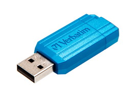 Usb2.0 store 'n' go pinstripe usb drive 32gb -carribiean blue