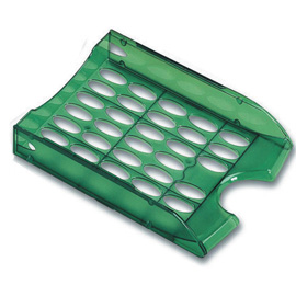 Vaschetta portacorrispondenza forate e040 verde trasp.fellowes