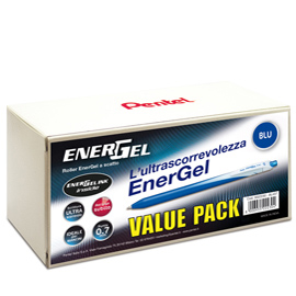 Valuepack 20+4 roller energel slim bl437 blu 0.7mm pentel