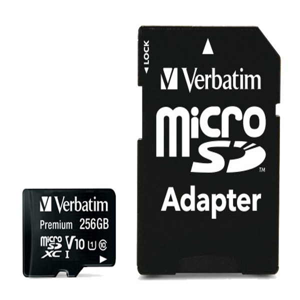 Verbatim - micro sdxc - con adattatore - 44087 - 256gb