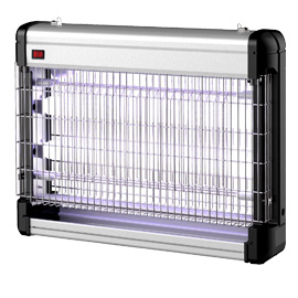 Zanza zap 16w anti-zanzara a fulminazione grigio metallizzato cfg